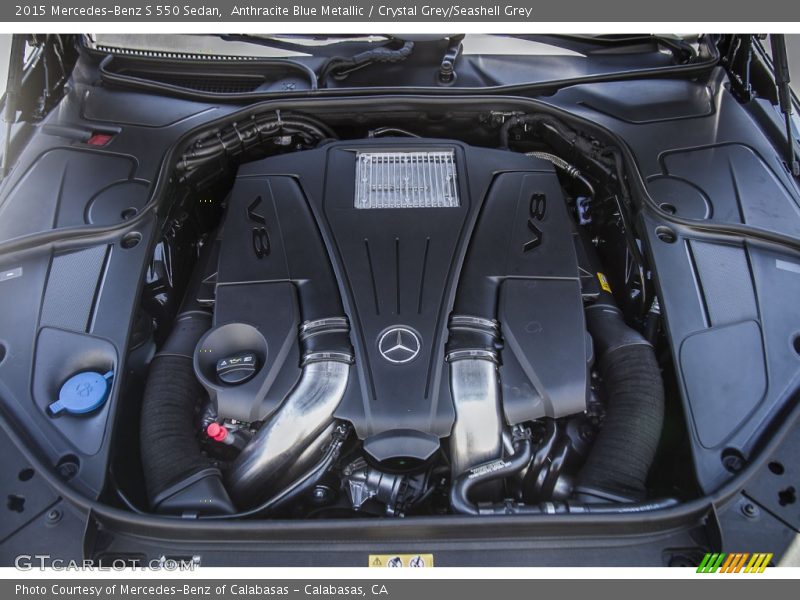 Anthracite Blue Metallic / Crystal Grey/Seashell Grey 2015 Mercedes-Benz S 550 Sedan