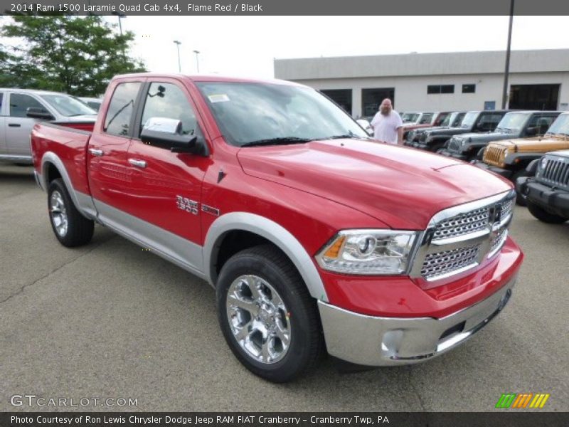 Flame Red / Black 2014 Ram 1500 Laramie Quad Cab 4x4