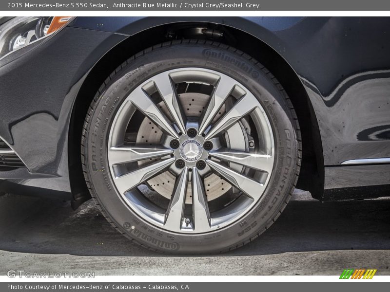 Anthracite Blue Metallic / Crystal Grey/Seashell Grey 2015 Mercedes-Benz S 550 Sedan