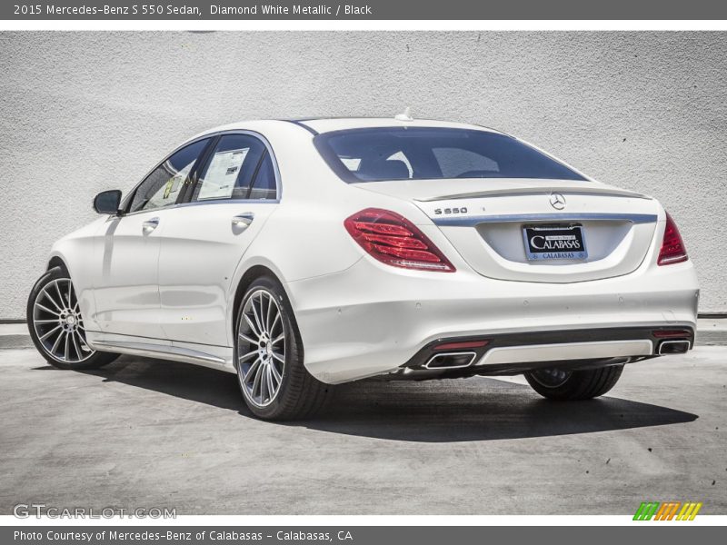 Diamond White Metallic / Black 2015 Mercedes-Benz S 550 Sedan