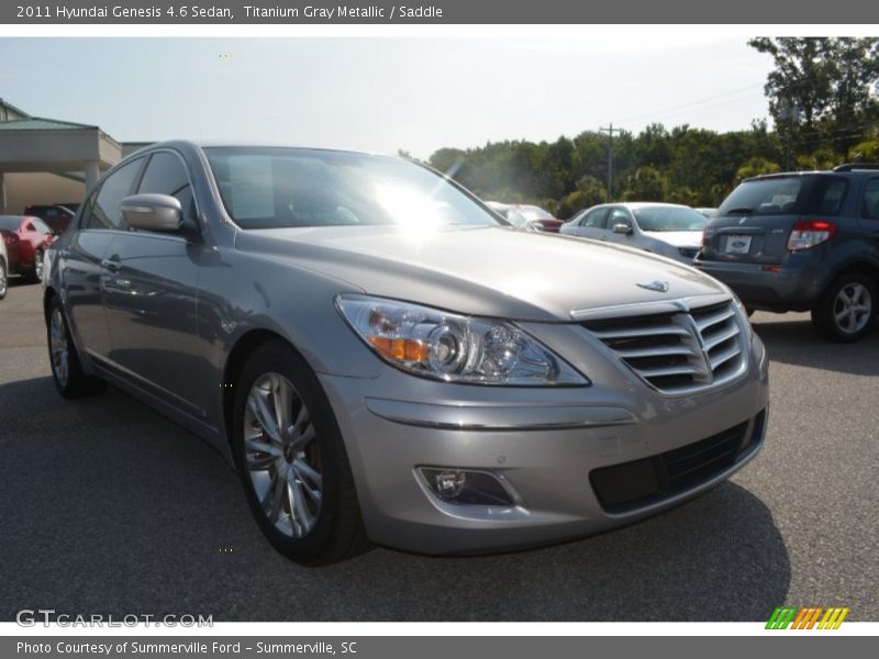 Titanium Gray Metallic / Saddle 2011 Hyundai Genesis 4.6 Sedan