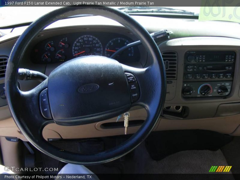 Light Prairie Tan Metallic / Medium Prairie Tan 1997 Ford F150 Lariat Extended Cab