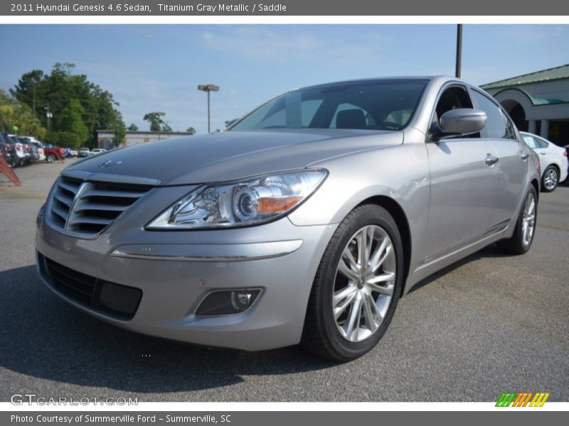 Titanium Gray Metallic / Saddle 2011 Hyundai Genesis 4.6 Sedan