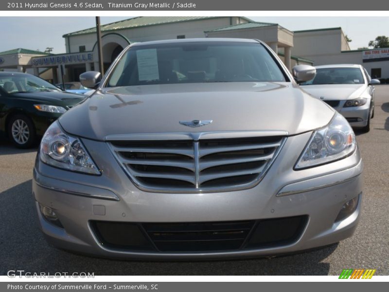Titanium Gray Metallic / Saddle 2011 Hyundai Genesis 4.6 Sedan