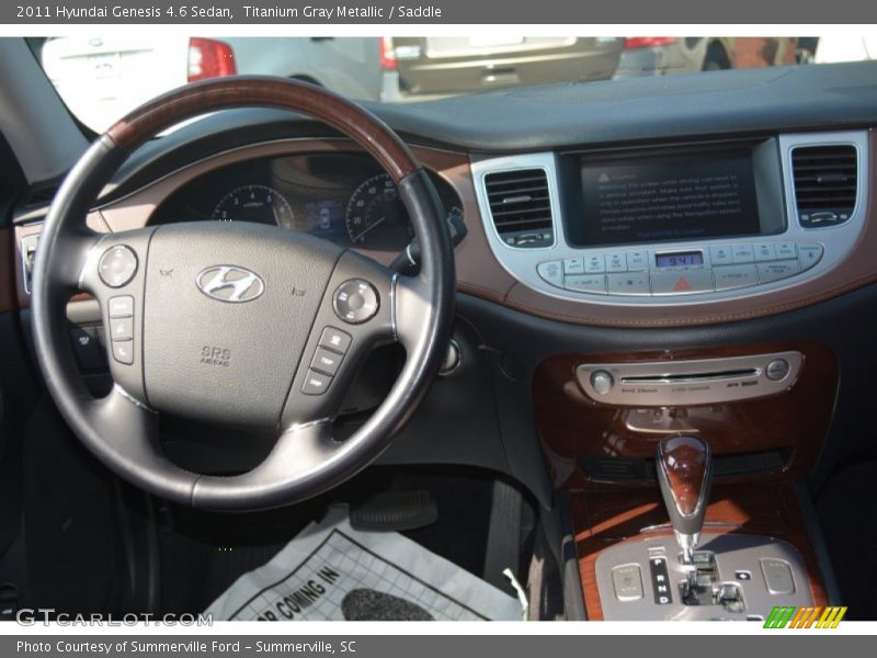 Titanium Gray Metallic / Saddle 2011 Hyundai Genesis 4.6 Sedan