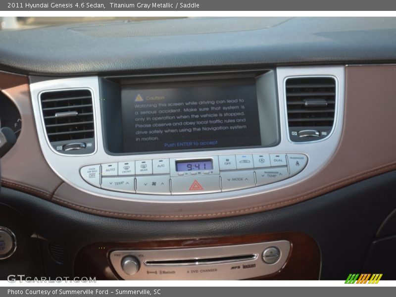 Titanium Gray Metallic / Saddle 2011 Hyundai Genesis 4.6 Sedan