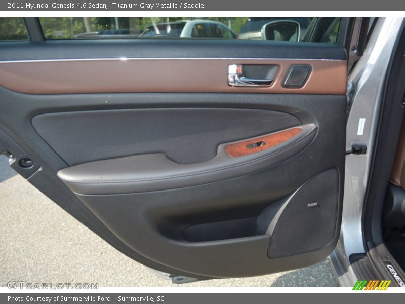 Titanium Gray Metallic / Saddle 2011 Hyundai Genesis 4.6 Sedan