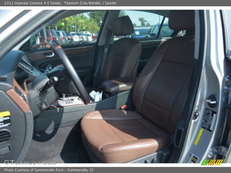 Titanium Gray Metallic / Saddle 2011 Hyundai Genesis 4.6 Sedan