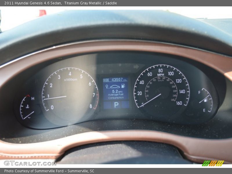 Titanium Gray Metallic / Saddle 2011 Hyundai Genesis 4.6 Sedan
