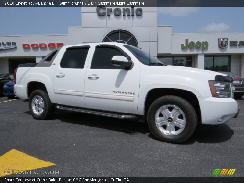 Summit White / Dark Cashmere/Light Cashmere 2010 Chevrolet Avalanche LT