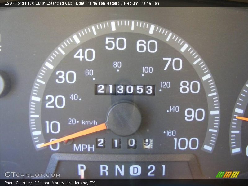 Light Prairie Tan Metallic / Medium Prairie Tan 1997 Ford F150 Lariat Extended Cab