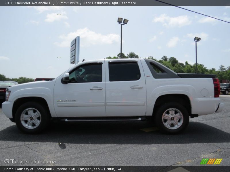 Summit White / Dark Cashmere/Light Cashmere 2010 Chevrolet Avalanche LT