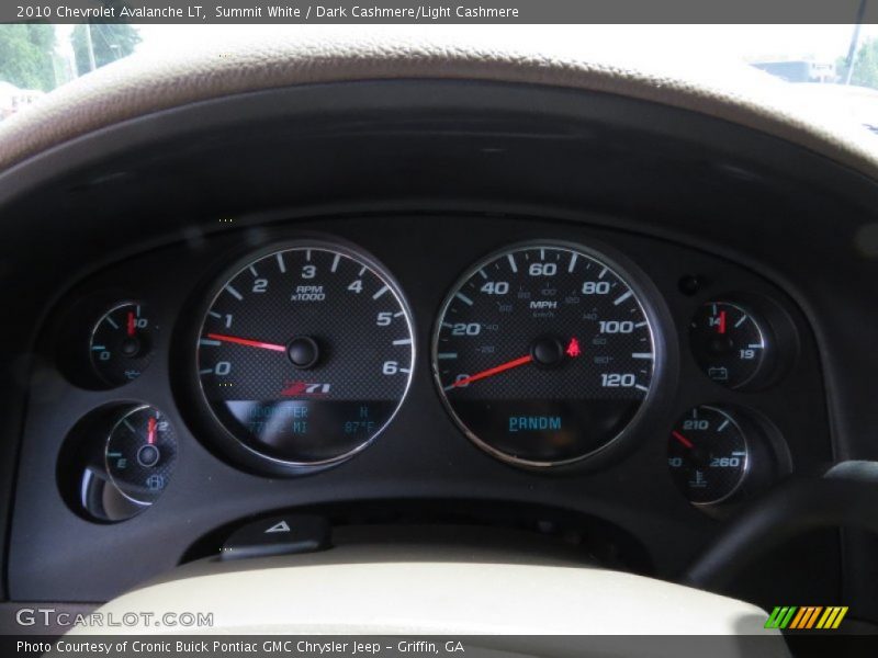 Summit White / Dark Cashmere/Light Cashmere 2010 Chevrolet Avalanche LT