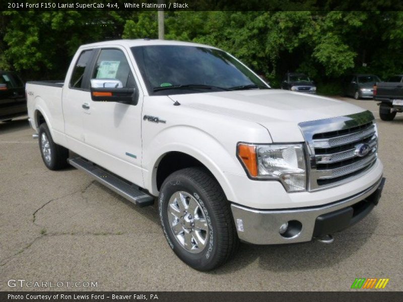 White Platinum / Black 2014 Ford F150 Lariat SuperCab 4x4