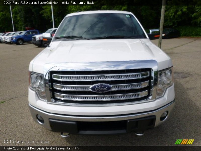 White Platinum / Black 2014 Ford F150 Lariat SuperCab 4x4
