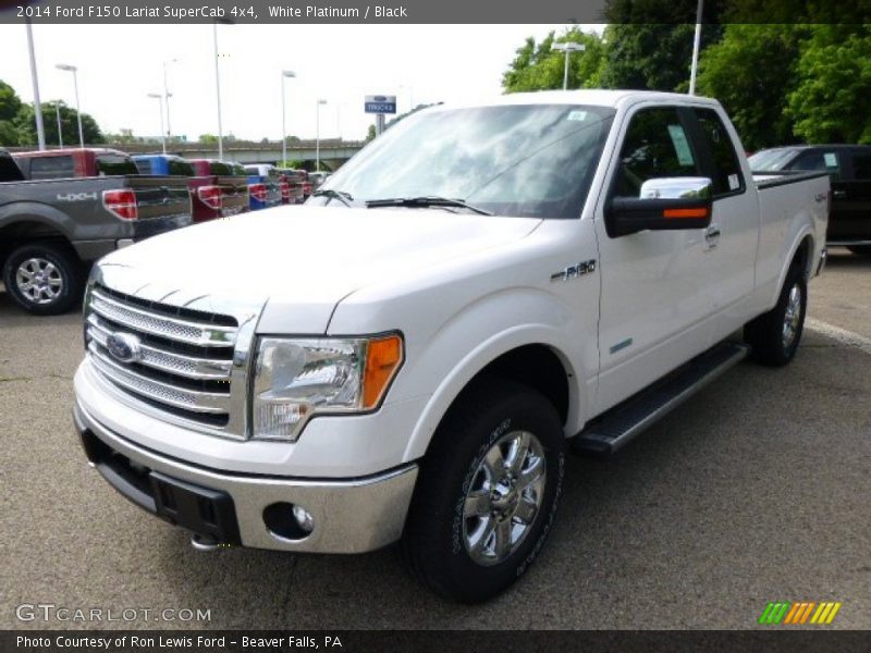 White Platinum / Black 2014 Ford F150 Lariat SuperCab 4x4
