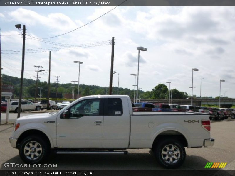 White Platinum / Black 2014 Ford F150 Lariat SuperCab 4x4