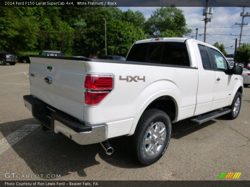 White Platinum / Black 2014 Ford F150 Lariat SuperCab 4x4