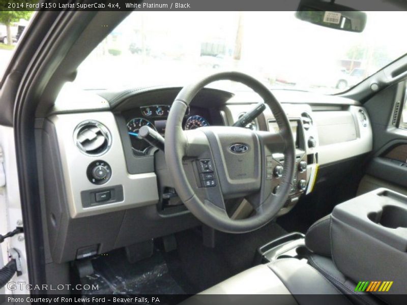 White Platinum / Black 2014 Ford F150 Lariat SuperCab 4x4