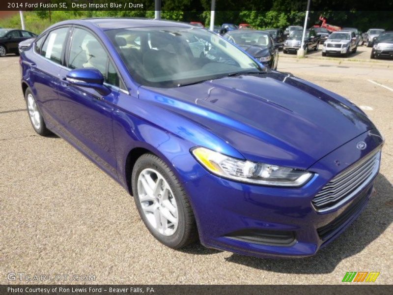 Deep Impact Blue / Dune 2014 Ford Fusion SE