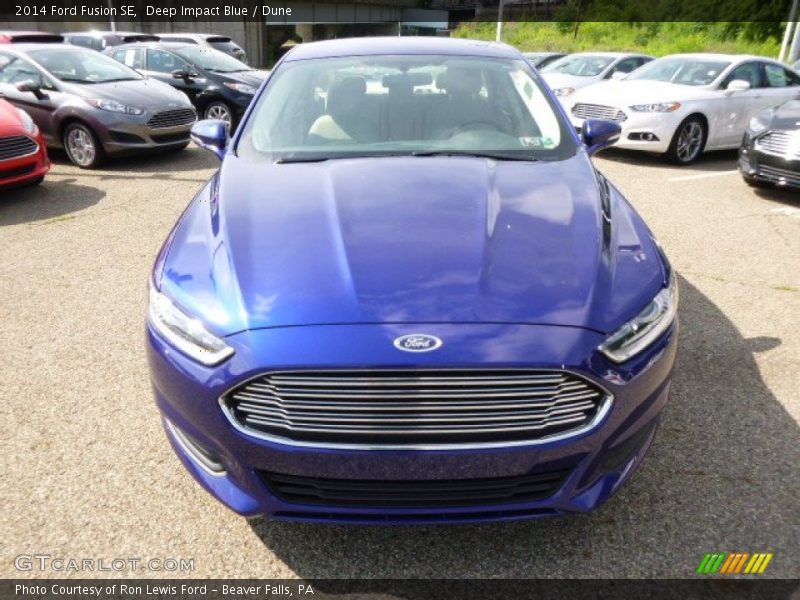 Deep Impact Blue / Dune 2014 Ford Fusion SE