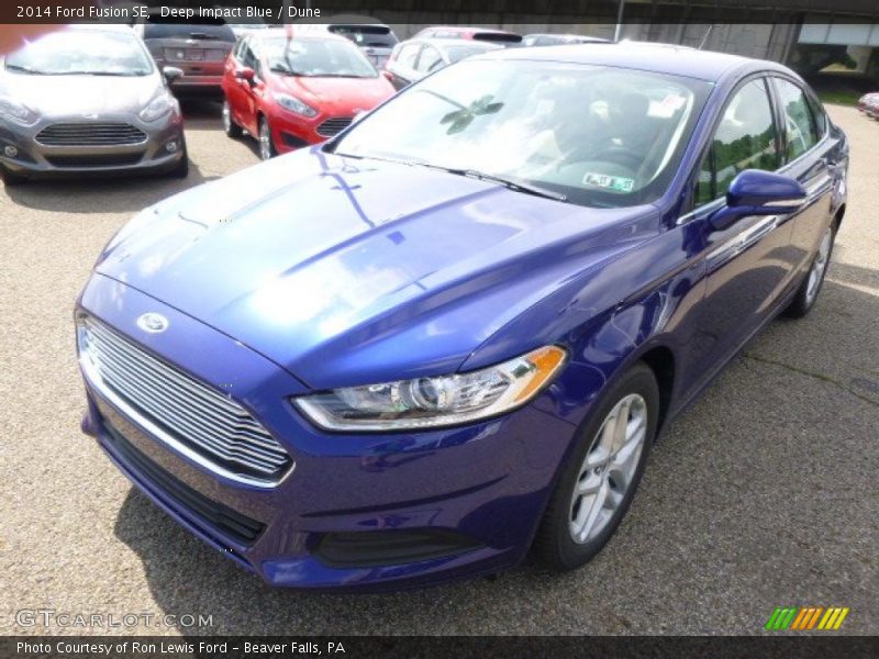 Deep Impact Blue / Dune 2014 Ford Fusion SE