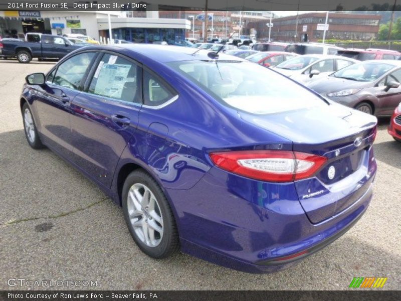 Deep Impact Blue / Dune 2014 Ford Fusion SE