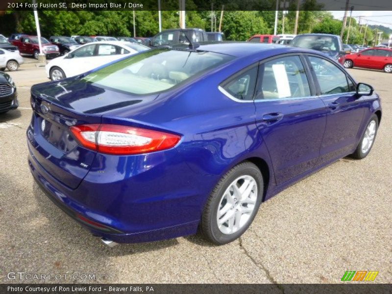 Deep Impact Blue / Dune 2014 Ford Fusion SE