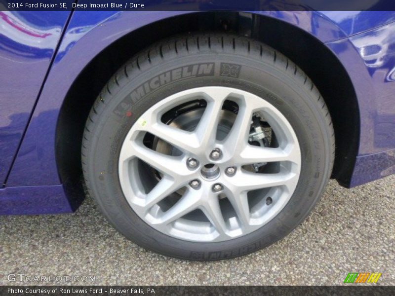 Deep Impact Blue / Dune 2014 Ford Fusion SE