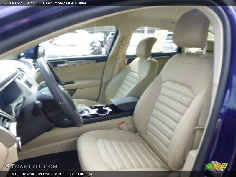 Deep Impact Blue / Dune 2014 Ford Fusion SE