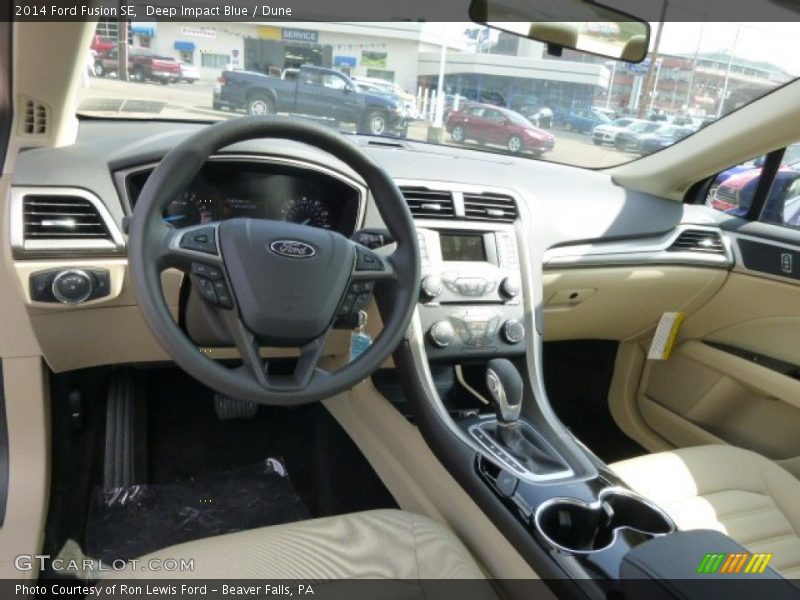 Deep Impact Blue / Dune 2014 Ford Fusion SE