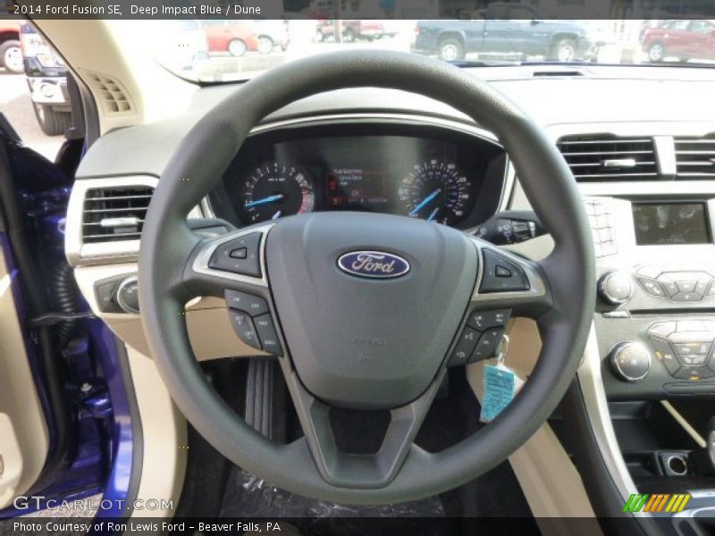 Deep Impact Blue / Dune 2014 Ford Fusion SE