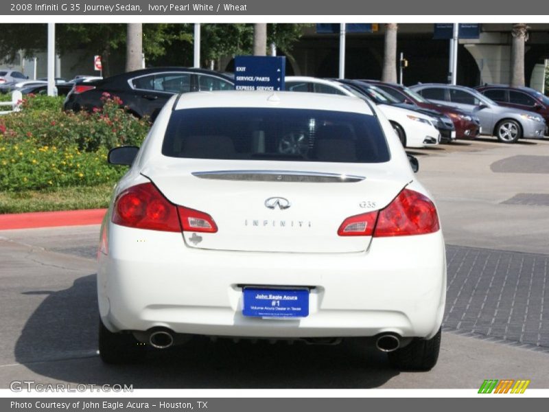 Ivory Pearl White / Wheat 2008 Infiniti G 35 Journey Sedan