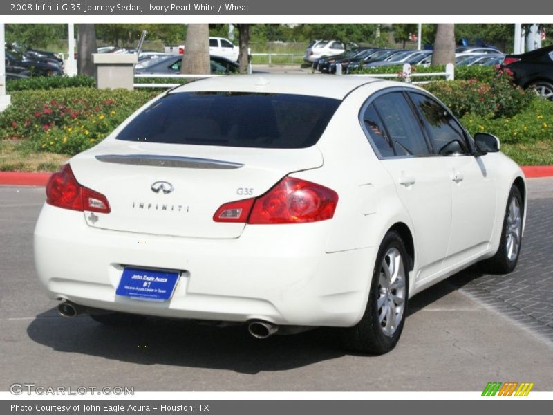 Ivory Pearl White / Wheat 2008 Infiniti G 35 Journey Sedan