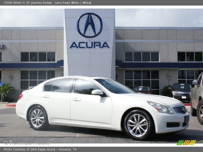 Ivory Pearl White / Wheat 2008 Infiniti G 35 Journey Sedan