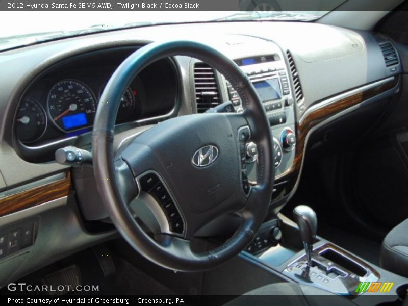 Twilight Black / Cocoa Black 2012 Hyundai Santa Fe SE V6 AWD