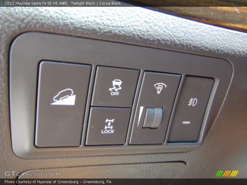 Twilight Black / Cocoa Black 2012 Hyundai Santa Fe SE V6 AWD