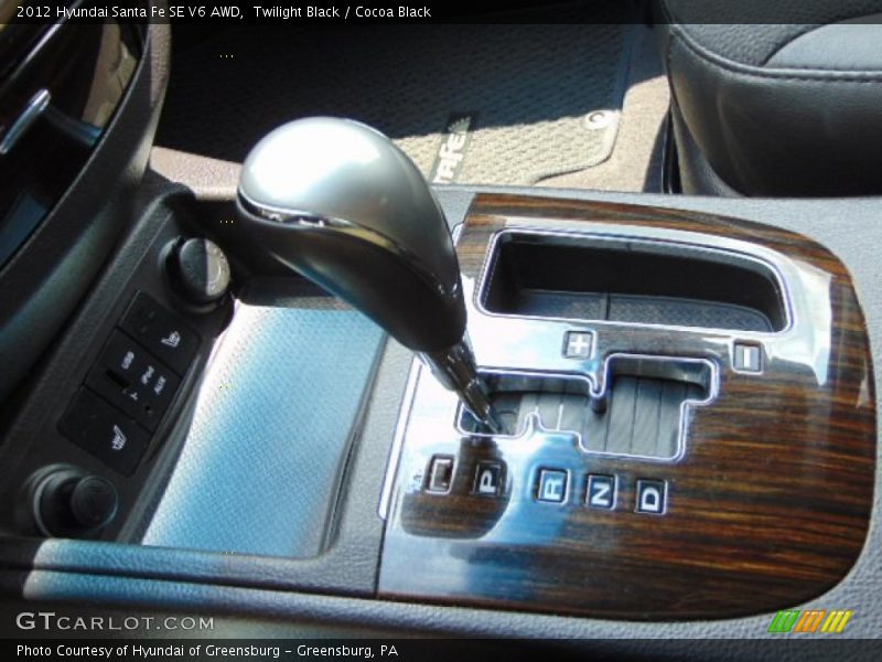 Twilight Black / Cocoa Black 2012 Hyundai Santa Fe SE V6 AWD