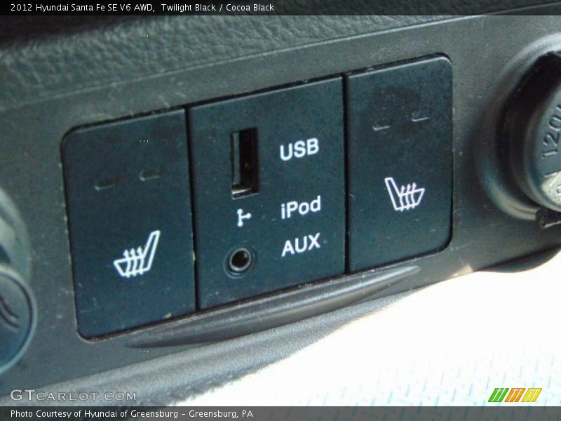 Twilight Black / Cocoa Black 2012 Hyundai Santa Fe SE V6 AWD