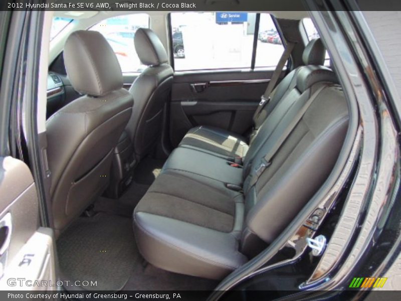 Twilight Black / Cocoa Black 2012 Hyundai Santa Fe SE V6 AWD