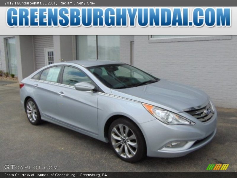Radiant Silver / Gray 2012 Hyundai Sonata SE 2.0T