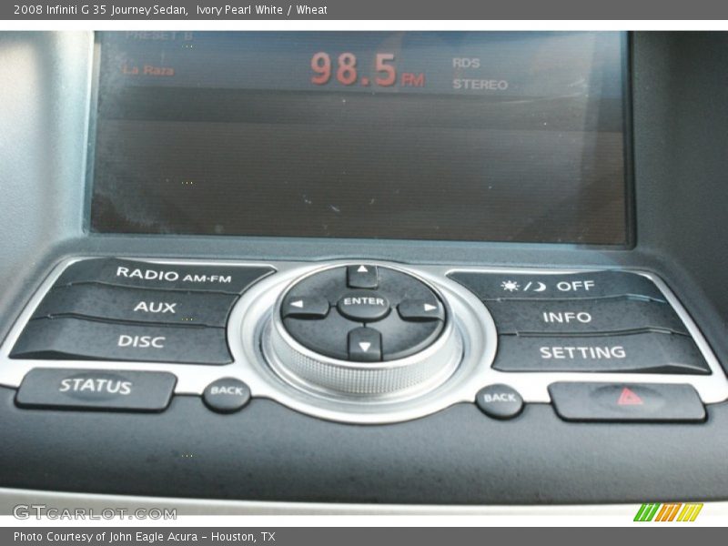 Ivory Pearl White / Wheat 2008 Infiniti G 35 Journey Sedan