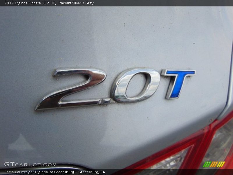 Radiant Silver / Gray 2012 Hyundai Sonata SE 2.0T