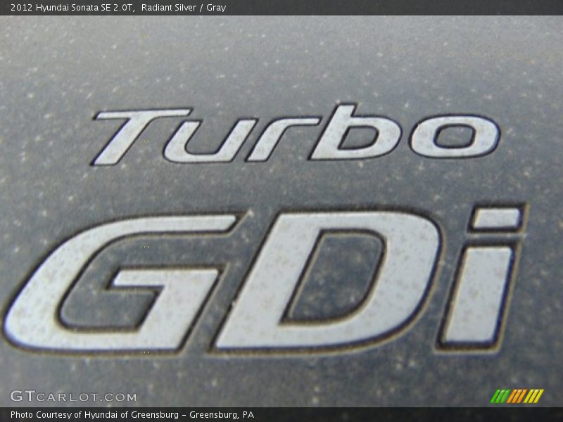 Radiant Silver / Gray 2012 Hyundai Sonata SE 2.0T