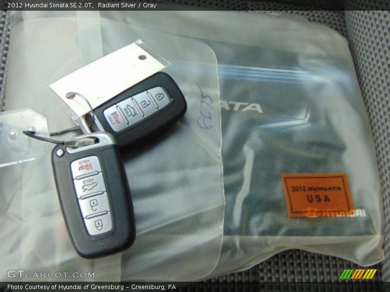 Radiant Silver / Gray 2012 Hyundai Sonata SE 2.0T