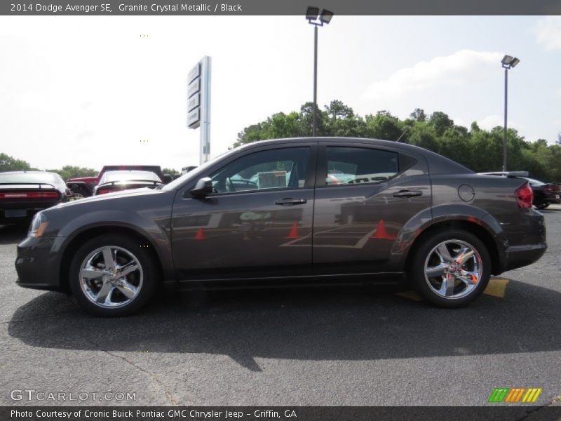 Granite Crystal Metallic / Black 2014 Dodge Avenger SE
