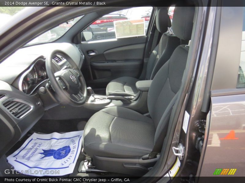 Granite Crystal Metallic / Black 2014 Dodge Avenger SE
