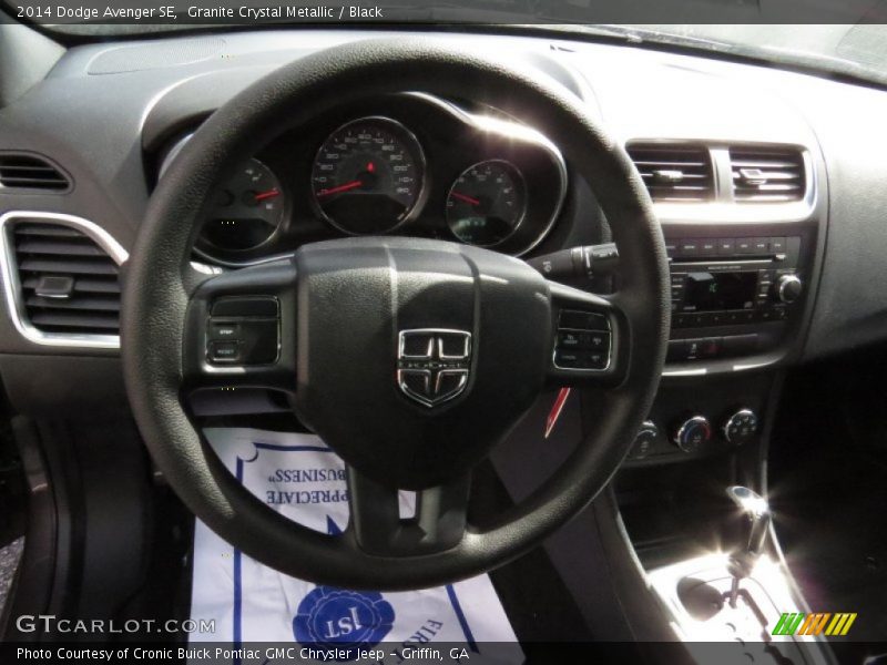 Granite Crystal Metallic / Black 2014 Dodge Avenger SE
