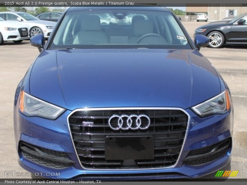 Scuba Blue Metallic / Titanium Gray 2015 Audi A3 2.0 Prestige quattro