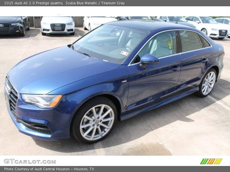 Scuba Blue Metallic / Titanium Gray 2015 Audi A3 2.0 Prestige quattro